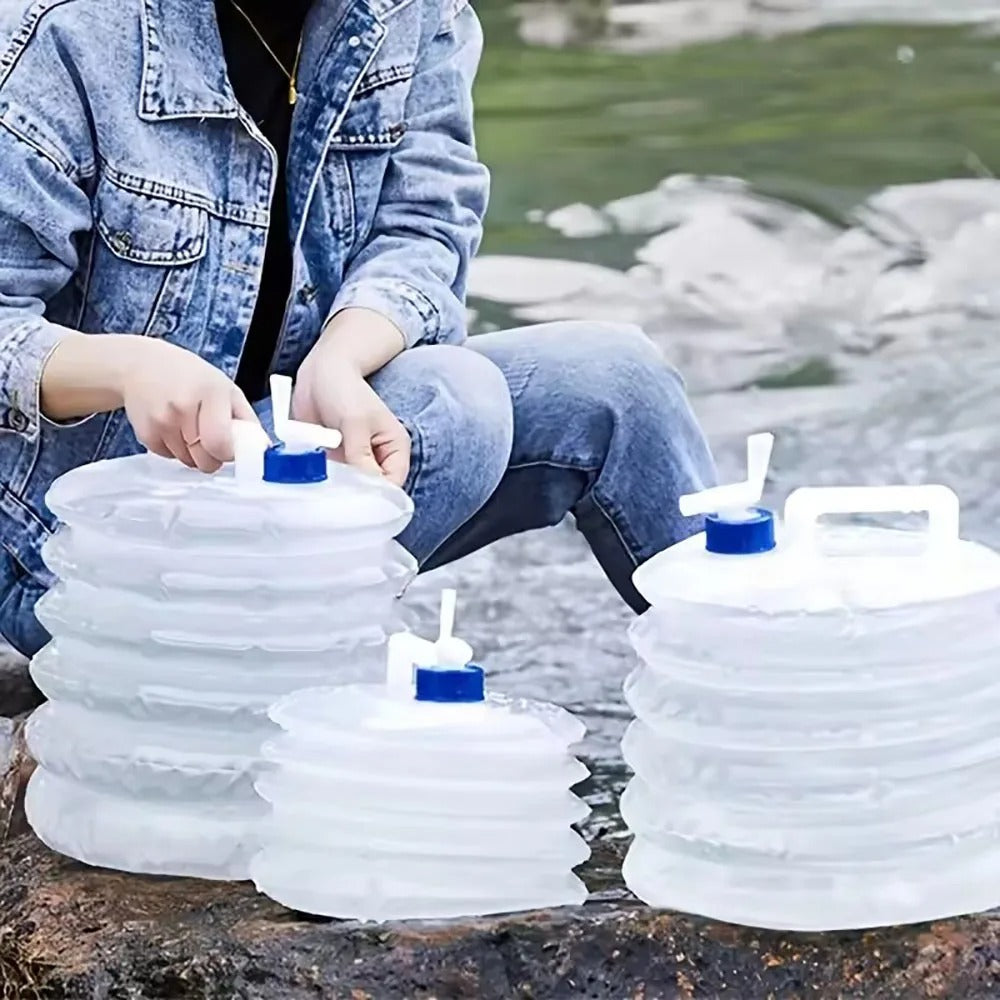 Portable 5/10L /15L Outdoor Folding Water Bag for Car Container Outdoor Transportation Camping Hiking Picnic Emergency