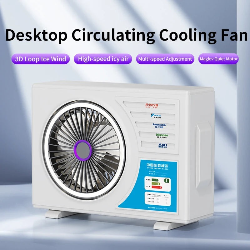 Home High-Speed Desktop Fan with Multiple Adjustable Levels Cool Circulating Air Mini Air Conditioning Style Silent Cooling Fan