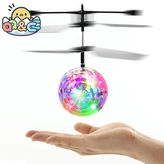 Led Light Suspension Crystal Ball Infrared Induction RC Gesture Control Colorful Glowing Toys Flying Unique Gift for Kids