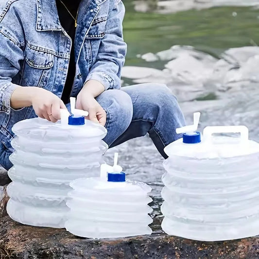 Portable 5/10L /15L Outdoor Folding Water Bag for Car Container Outdoor Transportation Camping Hiking Picnic Emergency