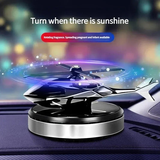 Decoration Solar Rotating Car Aircraft Aromatherapy Wholesale Creative Helicopter Car Aromatherapy Perfume Accessories
