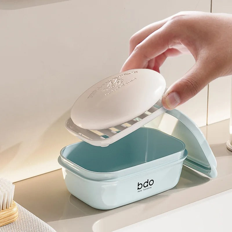 Portable Travel Soap Box with Lid | Thickened Waterproof Soap Holder Case for Bathroom & Travel