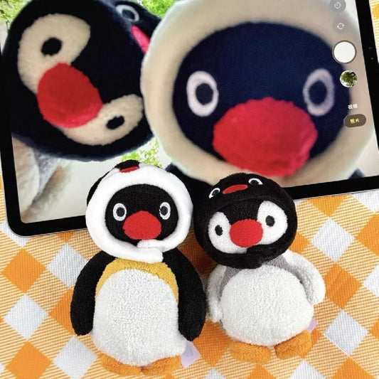 Mini Soft Plush Cotton Penguin Keychain Kawaii Cartoon Animal Bag Pendant Lightweight Couple Matching Keyring For Backpack Car