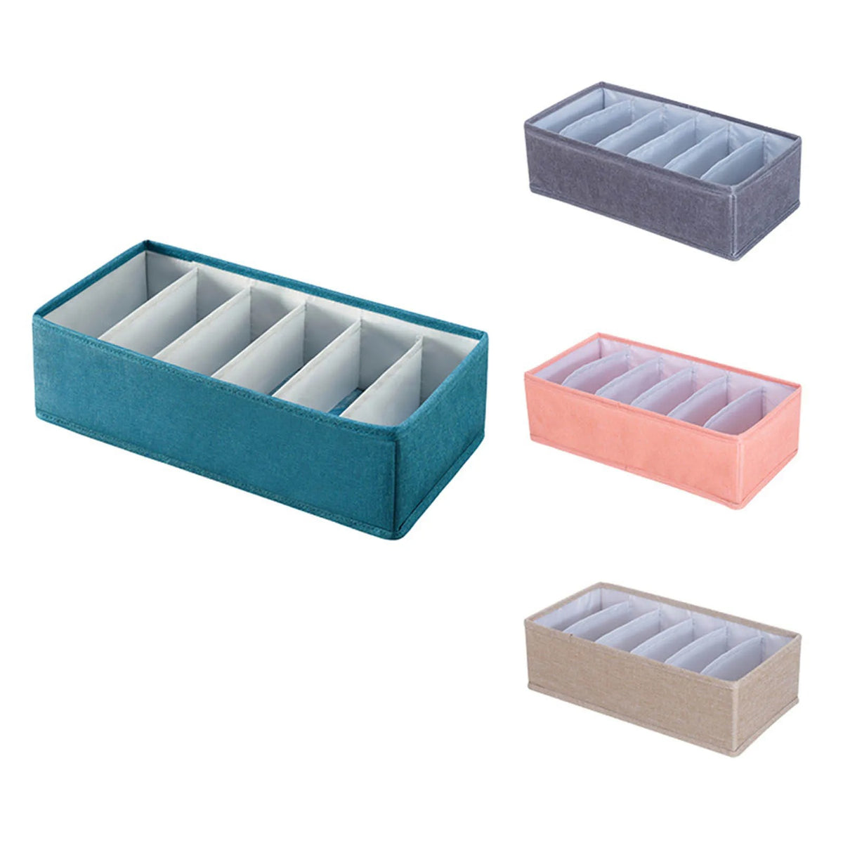 Multi-Compartment Underwear Drawer Organizer | Foldable Storage Box for Socks, Bras, Panties & Accessories