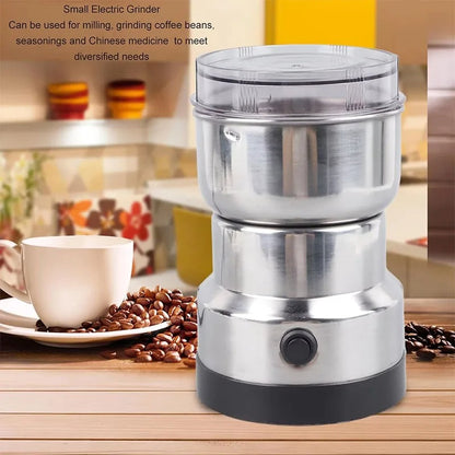 Electric Grinder Four Edged Blade Kitchen Cereal Nuts Beans Spices Grains Grinder Machine Multifunctional Home Coffee Grinder