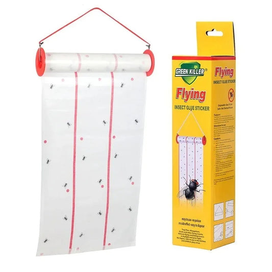 Fly Sticker Roll Adhesive Insect Trap Paper | Ant Pest Control Protector for Fruit Trees & Garden