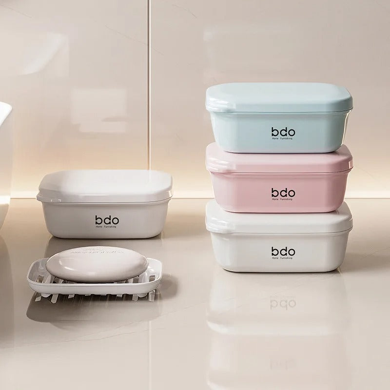 Portable Travel Soap Box with Lid | Thickened Waterproof Soap Holder Case for Bathroom & Travel