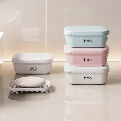 Portable Travel Soap Box with Lid | Thickened Waterproof Soap Holder Case for Bathroom & Travel