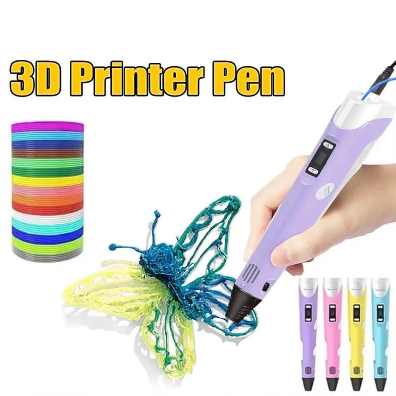 3D Printing Pen Intelligent Pen Making Graffiti ArtsCrafts With USB Cable For Kids Adults DIY Creative Art Supplies