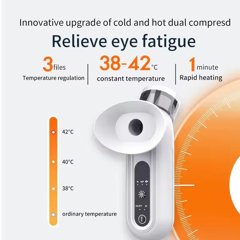Eye moisturizing device heated nano atomization spray relieves eye fatigue steam eye dryness hot compress eye protection device