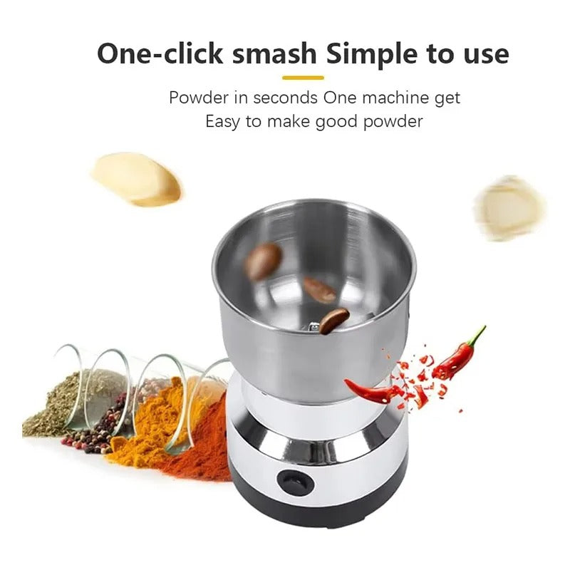 Electric Grinder Four Edged Blade Kitchen Cereal Nuts Beans Spices Grains Grinder Machine Multifunctional Home Coffee Grinder