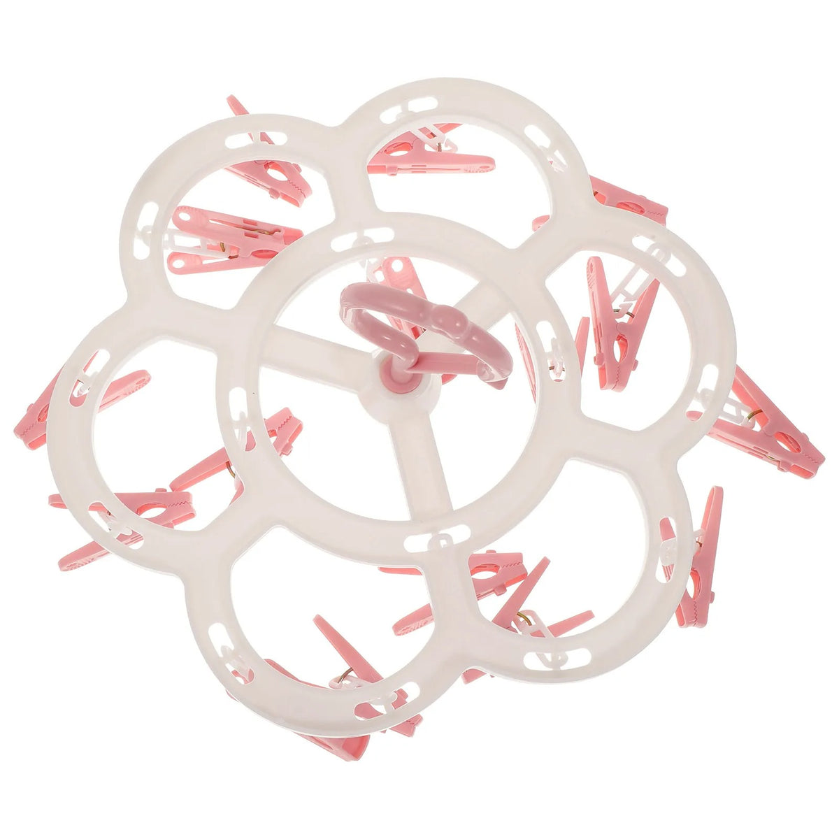360° Rotatable Plum Blossom Drying Rack | Windproof Clothes Hanger for Socks, Underwear & Bras