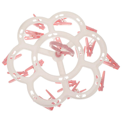 360° Rotatable Plum Blossom Drying Rack | Windproof Clothes Hanger for Socks, Underwear & Bras