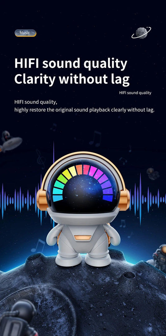 Spaceman Retro Wireless Bt Speaker, Subwoofer, Usb Connection, Compact And Exquisite, Set Decorative And Practical In One, Suitable For Living Room