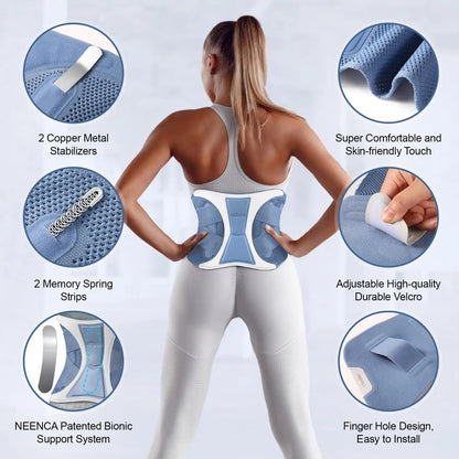Back Support Brace Adjustable Lumbar Support Belt Waist Wrap for Lower Back Pain Relief, Injuries, Sciatica, Scoliosis