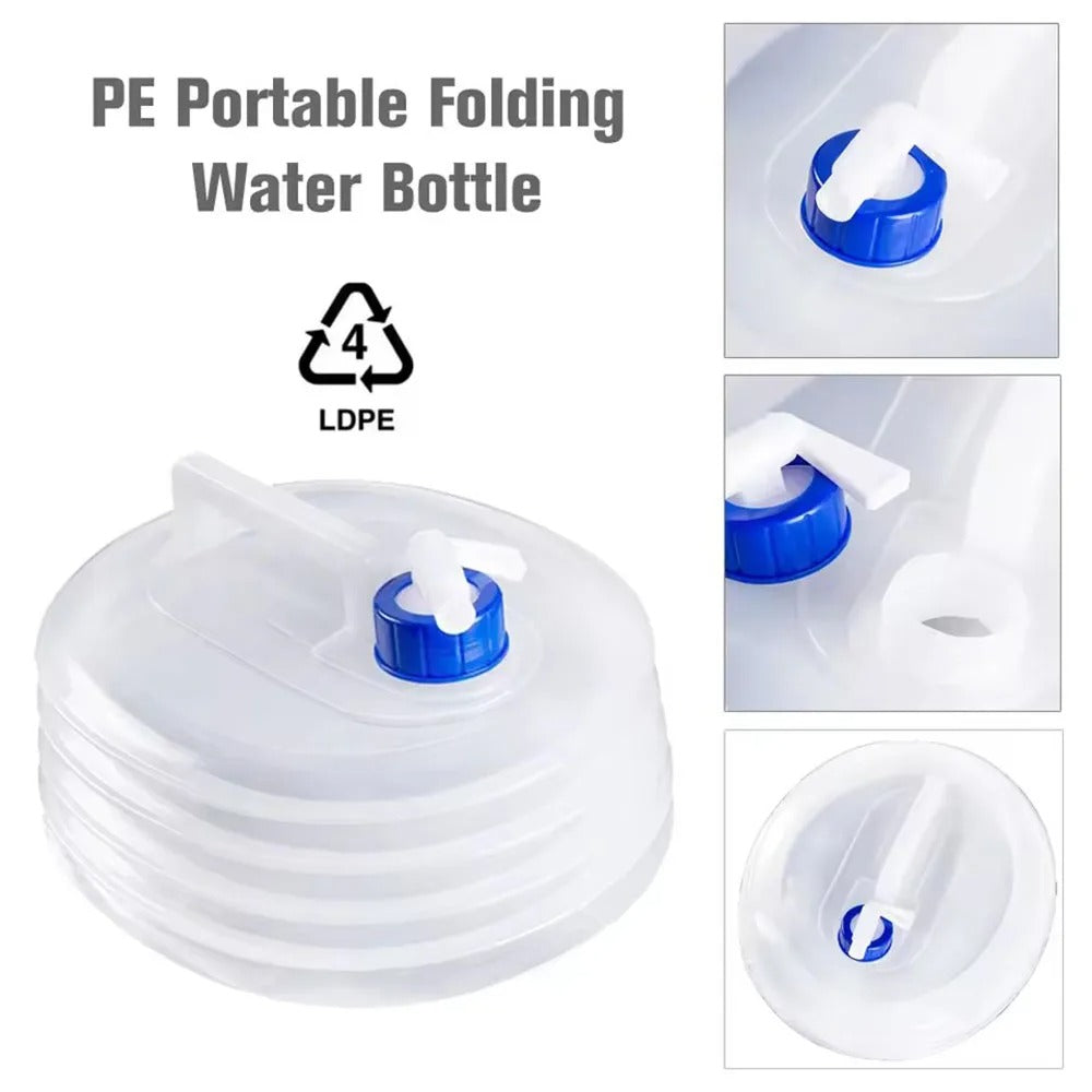 Portable 5/10L /15L Outdoor Folding Water Bag for Car Container Outdoor Transportation Camping Hiking Picnic Emergency