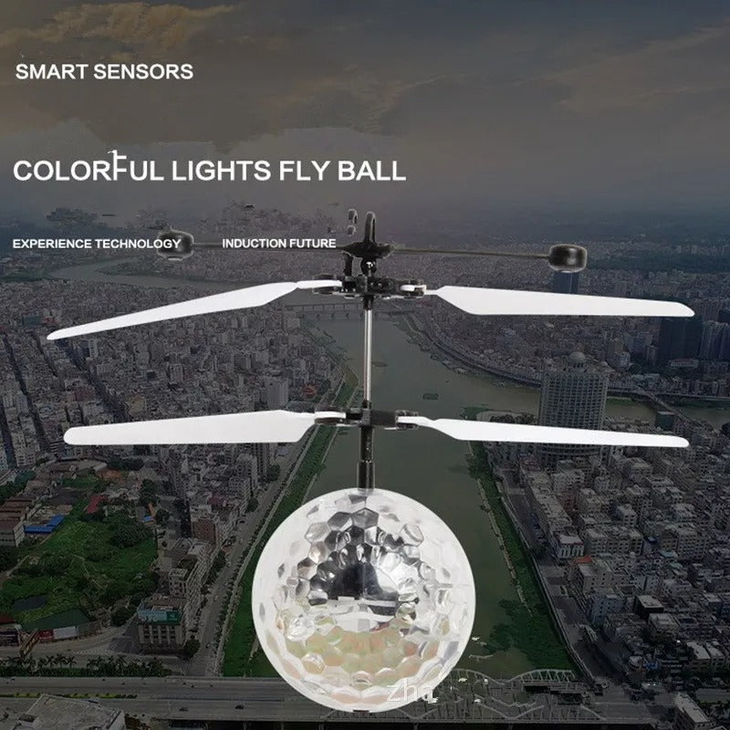 Led Light Suspension Crystal Ball Infrared Induction RC Gesture Control Colorful Glowing Toys Flying Unique Gift for Kids
