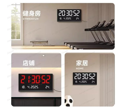 LED Digital Wall Clock | Large HD Electronic Clock Display for Home & Office