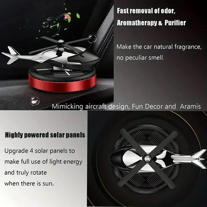 Decoration Solar Rotating Car Aircraft Aromatherapy Wholesale Creative Helicopter Car Aromatherapy Perfume Accessories