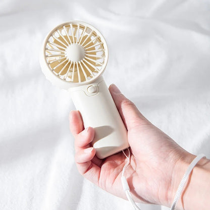 2026 Cute Mini Fan Portable Handheld Fan Lightweight Handy Fan Pocket Size Low Noise Small Electric Fan Student Gift Outdoor Fan