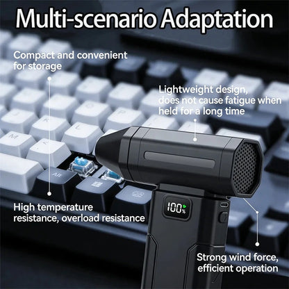 X8 Turbo Jet Fan Handheld Powerful Electric Vacuum Cleaner Portable Air Blower Vacuum Mini Dust Cleaner Violent Fan For Car&home