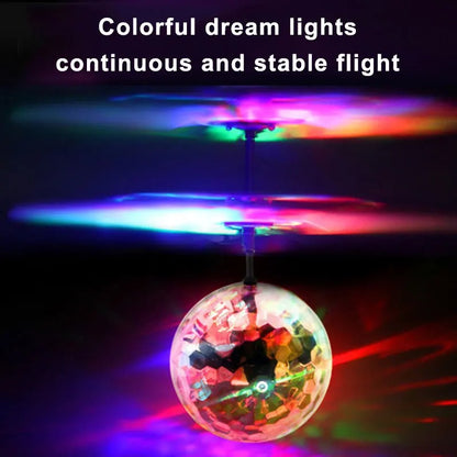 Led Light Suspension Crystal Ball Infrared Induction RC Gesture Control Colorful Glowing Toys Flying Unique Gift for Kids