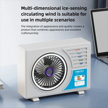 Home High-Speed Desktop Fan with Multiple Adjustable Levels Cool Circulating Air Mini Air Conditioning Style Silent Cooling Fan