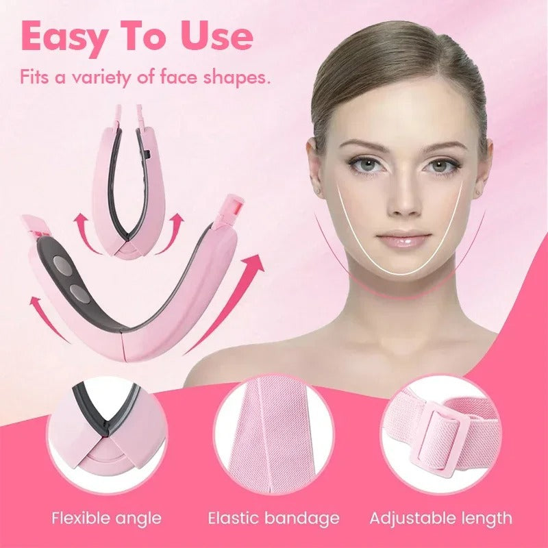 EMS V-Face Slimming Vibration Massager LED Photon Therapy Facial Lifting Care Double Chin V Line Lift Belt Cellulite Jaw Device