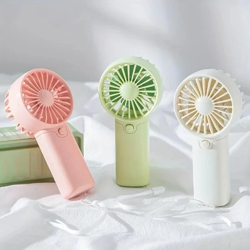 2026 Cute Mini Fan Portable Handheld Fan Lightweight Handy Fan Pocket Size Low Noise Small Electric Fan Student Gift Outdoor Fan