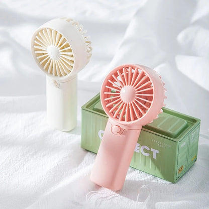 2026 Cute Mini Fan Portable Handheld Fan Lightweight Handy Fan Pocket Size Low Noise Small Electric Fan Student Gift Outdoor Fan