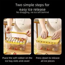 Double Silicone Large Capacity Ice Box Ice Storage Ice Box Frozen Ice Artifact Of Refrigerator With Cover