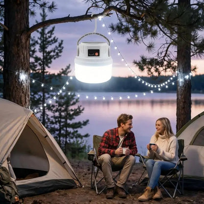 Solar Camping Light Portable LED Lamp Type-C Rechargeable 6 Modes Waterproof S-Hook Tent Hiking Garden Emergency Atmosphere Lamp