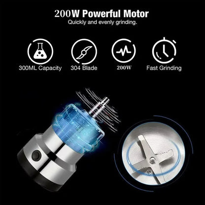Electric Grinder Four Edged Blade Kitchen Cereal Nuts Beans Spices Grains Grinder Machine Multifunctional Home Coffee Grinder