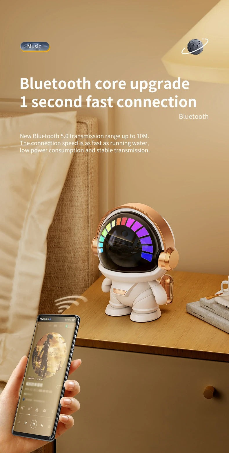 Spaceman Retro Wireless Bt Speaker, Subwoofer, Usb Connection, Compact And Exquisite, Set Decorative And Practical In One, Suitable For Living Room