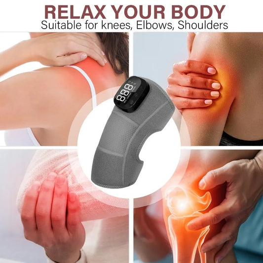 Electric Knee Massager with Heat | Infrared Knee Pad for Shoulder, Elbow & Joint Massage