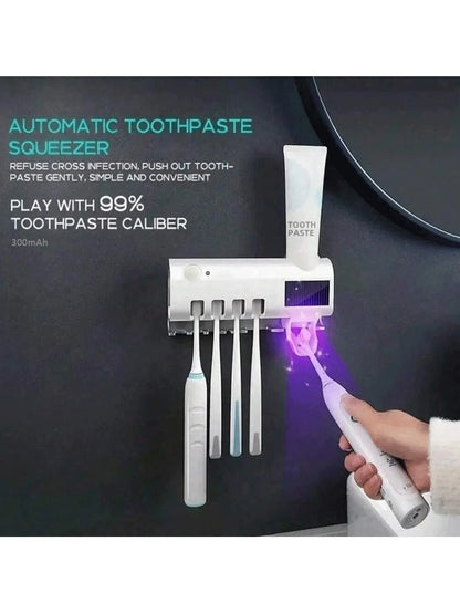Intelligent Ultraviolet Toothbrush Sterilizer Automatically Squeezes Toothpaste Wall Mounted Toothbrush Holder Sterilization Ite