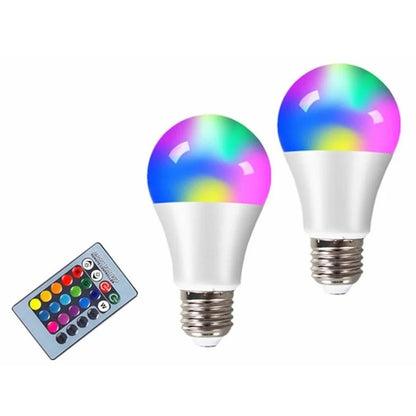 LED E27 RGB Lamp Spotlight Bulb AC 85-265V LED 15W 10W 4W IR Remote Control Led Bulb Smart Led RGBW Lamp Home Decor