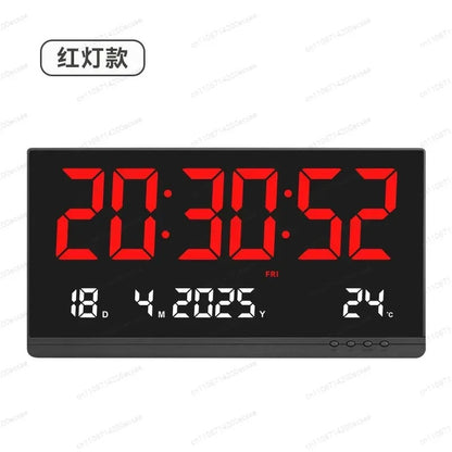 LED Digital Wall Clock | Large HD Electronic Clock Display for Home & Office