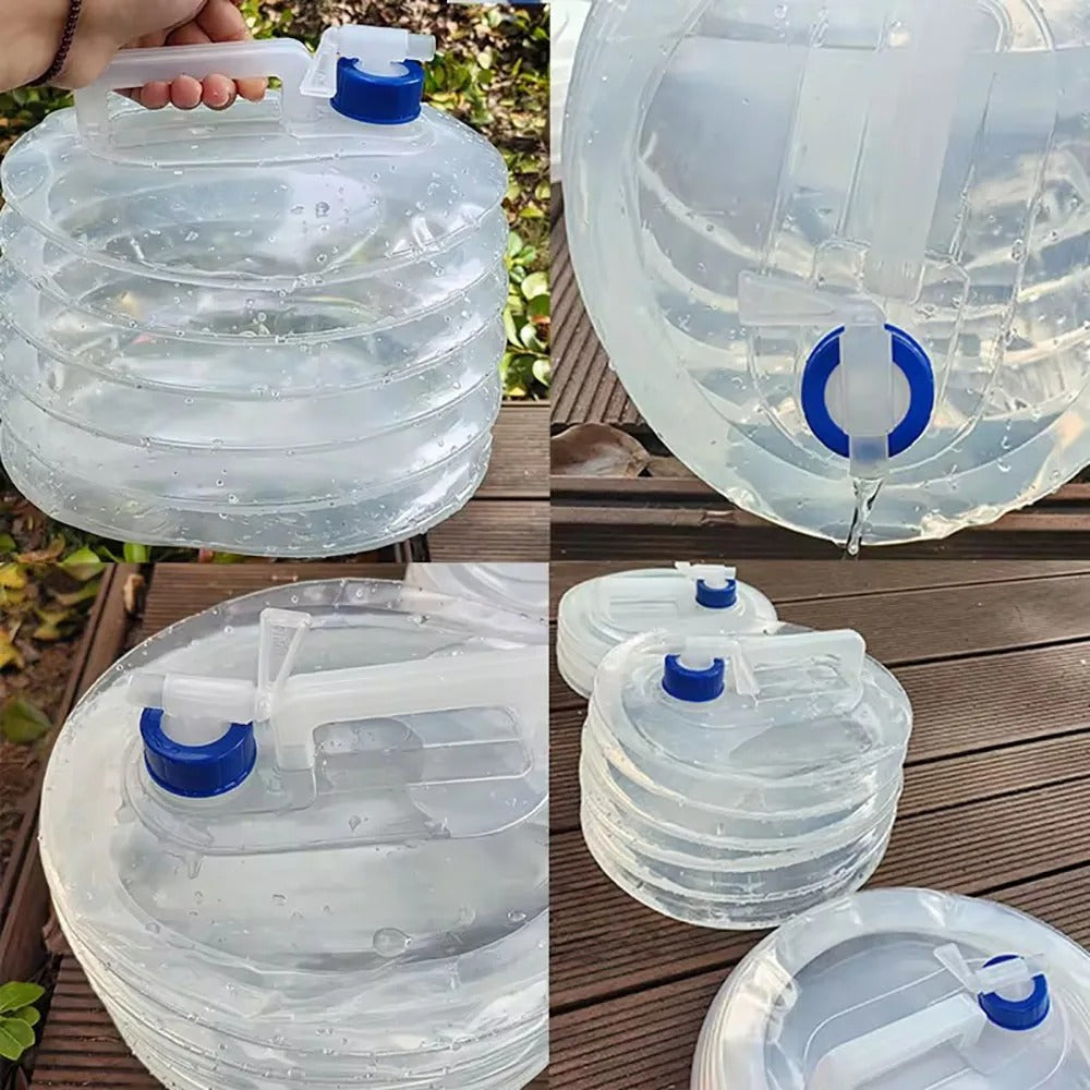 Portable 5/10L /15L Outdoor Folding Water Bag for Car Container Outdoor Transportation Camping Hiking Picnic Emergency