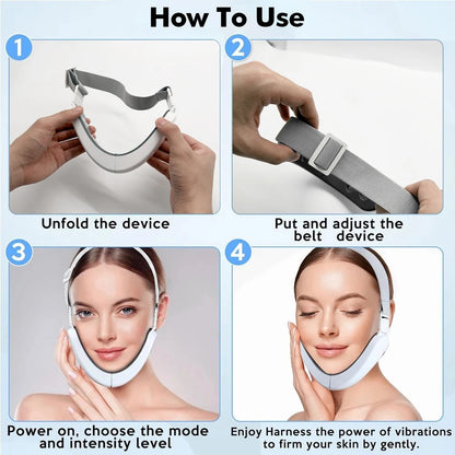 EMS V-Face Slimming Vibration Massager LED Photon Therapy Facial Lifting Care Double Chin V Line Lift Belt Cellulite Jaw Device