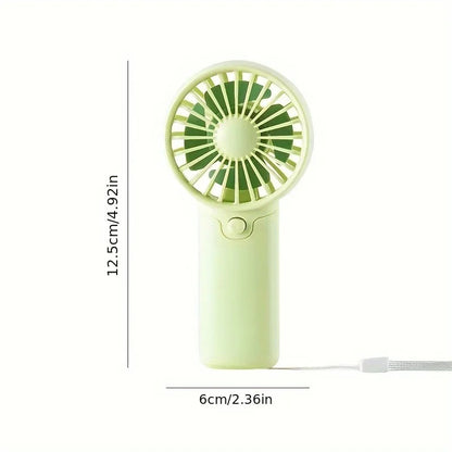 2026 Cute Mini Fan Portable Handheld Fan Lightweight Handy Fan Pocket Size Low Noise Small Electric Fan Student Gift Outdoor Fan