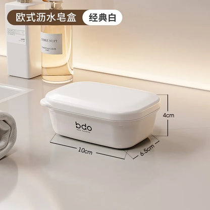 Portable Travel Soap Box with Lid | Thickened Waterproof Soap Holder Case for Bathroom & Travel