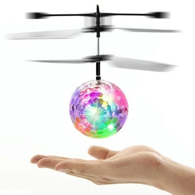 Led Light Suspension Crystal Ball Infrared Induction RC Gesture Control Colorful Glowing Toys Flying Unique Gift for Kids