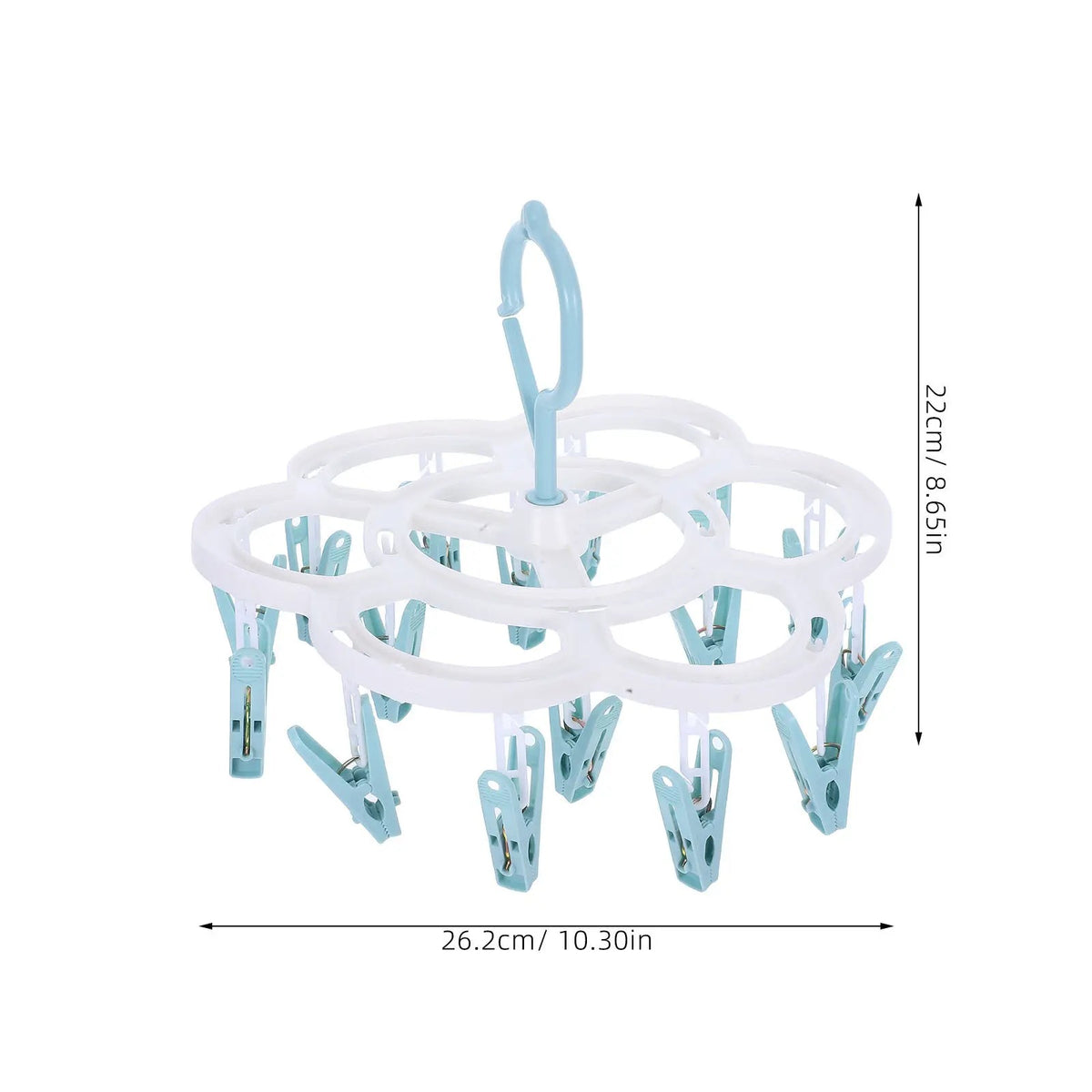 360° Rotatable Plum Blossom Drying Rack | Windproof Clothes Hanger for Socks, Underwear & Bras