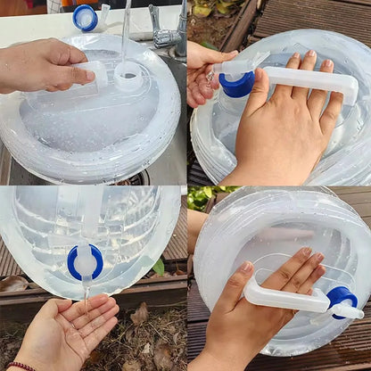 Portable 5/10L /15L Outdoor Folding Water Bag for Car Container Outdoor Transportation Camping Hiking Picnic Emergency