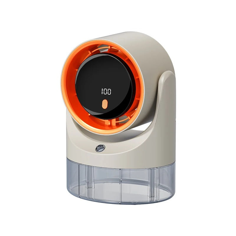 Water Mist Fan with Humidifier Function 360° Adjustable Desktop Fan with LED Display 100Speeds 16°C Ice Fog 1800mAh Battery Life