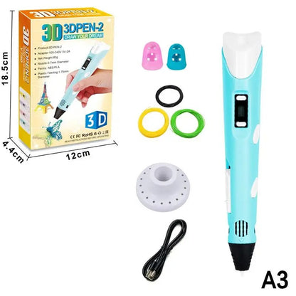 3D Printing Pen Intelligent Pen Making Graffiti ArtsCrafts With USB Cable For Kids Adults DIY Creative Art Supplies
