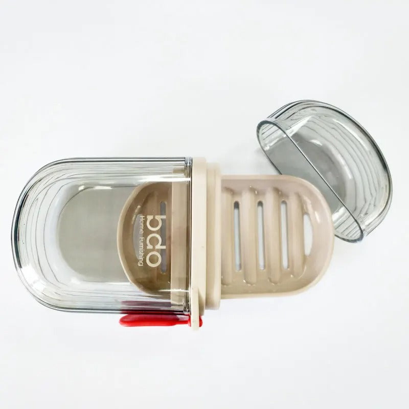 Portable Travel Soap Case with Lid | Soap Dish Storage Box for Bathroom & Travel