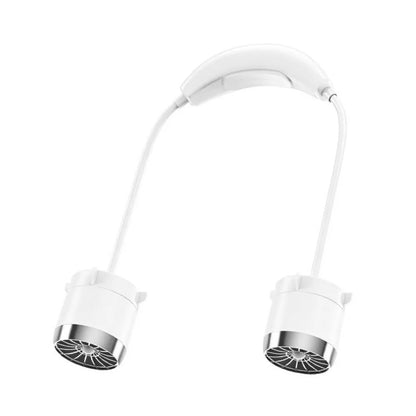 Low Noise Hanging Neck Fan USB Rechargeable 360° Bendable Neck Electric Fan Hands-Free Lightweight Around Neck Cooler