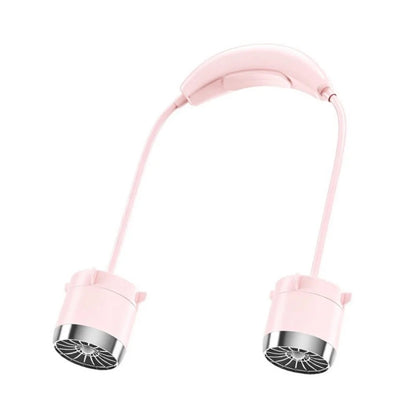 Low Noise Hanging Neck Fan USB Rechargeable 360° Bendable Neck Electric Fan Hands-Free Lightweight Around Neck Cooler